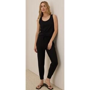 Pact Relaxed Slub Muscle Tee Jumpsuit Black Medium Organic Cotton Casual Lounge